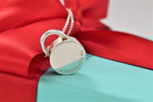 Load image into Gallery viewer, Tiffany &amp; Co. 1837 Silver Round Circle Padlock Pendant 16&quot; Necklace
