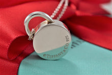 Load image into Gallery viewer, Tiffany &amp; Co. 1837 Silver Round Circle Padlock Pendant 16&quot; Necklace

