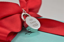 Load image into Gallery viewer, Tiffany &amp; Co. 1837 Silver Round Circle Padlock Pendant 16&quot; Necklace
