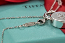Load image into Gallery viewer, Tiffany &amp; Co. 1837 Silver Round Circle Padlock Pendant 16&quot; Necklace
