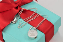 Load image into Gallery viewer, Tiffany &amp; Co. 1837 Silver Round Circle Padlock Pendant 16&quot; Necklace

