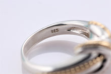 Load image into Gallery viewer, Tiffany &amp; Co. 18K Gold Twist Rope Silver Signature &#39;&#39;X&#39;&#39; Ring
