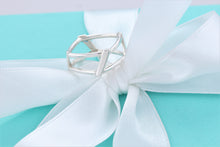 Load image into Gallery viewer, Tiffany &amp; Co. Silver Frank Gehry Open Torque Square Ring
