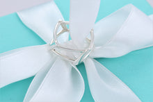 Load image into Gallery viewer, Tiffany &amp; Co. Silver Frank Gehry Open Torque Square Ring

