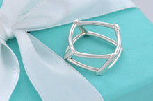 Load image into Gallery viewer, Tiffany &amp; Co. Silver Frank Gehry Open Torque Square Ring
