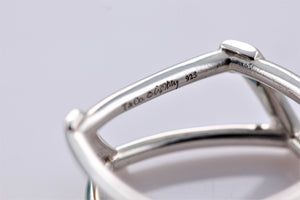 Tiffany & Co. Silver Frank Gehry Open Torque Square Ring