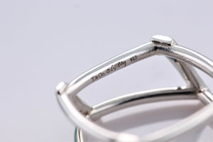 Tiffany & Co. Silver Frank Gehry Open Torque Square Ring