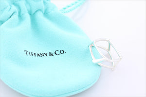 Tiffany & Co. Silver Frank Gehry Open Torque Square Ring