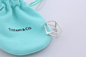 Tiffany & Co. Silver Frank Gehry Open Torque Square Ring