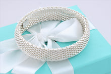 Load image into Gallery viewer, Tiffany &amp; Co. Somerset Mesh Silver Bangle Bracelet
