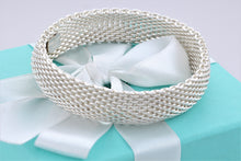 Load image into Gallery viewer, Tiffany &amp; Co. Somerset Mesh Silver Bangle Bracelet
