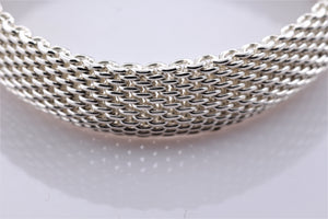 Tiffany & Co. Somerset Mesh Silver Bangle Bracelet