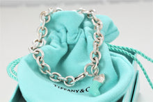 Load image into Gallery viewer, Tiffany &amp; Co. Silver Blue Enamel Stocking Charm Bracelet
