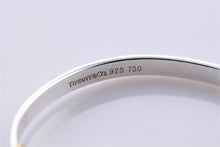 Load image into Gallery viewer, Tiffany &amp; Co. 18K Gold &amp; Silver Double Circle Hook Bangle Bracelet
