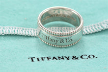 Load image into Gallery viewer, Tiffany &amp; Co. Silver Yours &quot;Tiffany &amp; Co.&quot; Beaded Edge Ring
