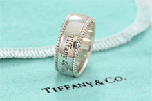 Load image into Gallery viewer, Tiffany &amp; Co. Silver Yours &quot;Tiffany &amp; Co.&quot; Beaded Edge Ring
