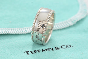 Tiffany & Co. Silver Yours "Tiffany & Co." Beaded Edge Ring