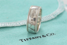Load image into Gallery viewer, Tiffany &amp; Co. Silver Yours &quot;Tiffany &amp; Co.&quot; Beaded Edge Ring
