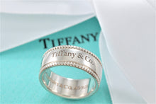 Load image into Gallery viewer, Tiffany &amp; Co. Silver Yours &quot;Tiffany &amp; Co.&quot; Beaded Edge Ring

