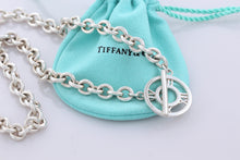 Load image into Gallery viewer, Tiffany &amp; Co. Atlas Silver Roman Numerals Medallion Toggle Necklace
