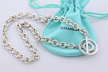 Load image into Gallery viewer, Tiffany &amp; Co. Atlas Silver Roman Numerals Medallion Toggle Necklace

