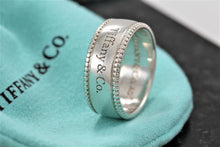 Load image into Gallery viewer, Tiffany &amp; Co. Silver Yours &quot;Tiffany &amp; Co.&quot; Beaded Edge Ring
