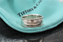 Load image into Gallery viewer, Tiffany &amp; Co. Silver Yours &quot;Tiffany &amp; Co.&quot; Beaded Edge Ring
