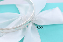 Load image into Gallery viewer, Tiffany &amp; Co. Silver Yours &#39;&#39;Close To My Heart&#39;&#39; Beaded Edge Bangle Bracelet
