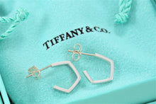 Load image into Gallery viewer, Tiffany &amp; Co. Silver Frank Gehry Pentagon Small Hoop Earrings
