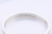 Load image into Gallery viewer, Tiffany &amp; Co. Silver Yours &#39;&#39;Close To My Heart&#39;&#39; Beaded Edge Bangle Bracelet
