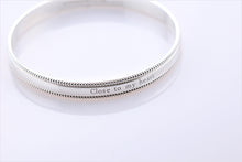 Load image into Gallery viewer, Tiffany &amp; Co. Silver Yours &#39;&#39;Close To My Heart&#39;&#39; Beaded Edge Bangle Bracelet
