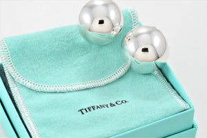 Tiffany & Co. Silver Round Dome Clip-on Earrings