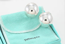 Load image into Gallery viewer, Tiffany &amp; Co. Silver Round Dome Clip-on Earrings
