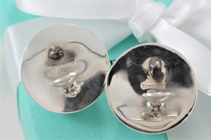 Tiffany & Co. Silver Round Dome Clip-on Earrings