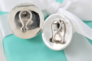 Tiffany & Co. Silver Round Dome Clip-on Earrings