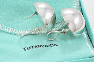 Tiffany & Co. Silver Round Dome Clip-on Earrings