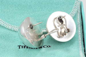 Tiffany & Co. Silver Round Dome Clip-on Earrings