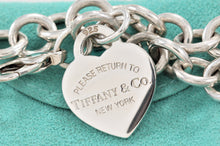 Load image into Gallery viewer, Return To Tiffany &amp; Co. Silver Heart Charm 7.5&#39;&#39; Bracelet STANDARD
