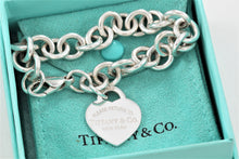 Load image into Gallery viewer, Return To Tiffany &amp; Co. Silver Heart Charm 7.5&#39;&#39; Bracelet STANDARD
