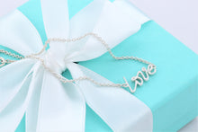 Load image into Gallery viewer, Tiffany &amp; Co. Paloma Picasso Silver Graffiti LOVE Script Chain Bracelet
