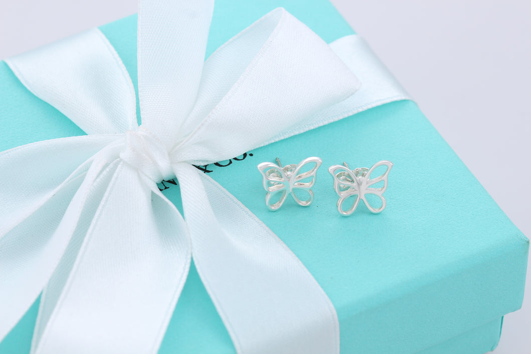 Tiffany & Co. Nature Silver Small Butterfly Earrings