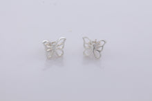 Load image into Gallery viewer, Tiffany &amp; Co. Nature Silver Small Butterfly Earrings
