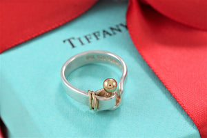 Tiffany & Co. Gold & Silver Hook & Eye Ring Vintage Version 2