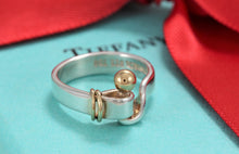 Load image into Gallery viewer, Tiffany &amp; Co. Gold &amp; Silver Hook &amp; Eye Ring Vintage Version 2
