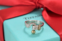 Load image into Gallery viewer, Tiffany &amp; Co. Gold &amp; Silver Hook &amp; Eye Ring Vintage Version 2
