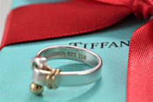 Load image into Gallery viewer, Tiffany &amp; Co. Gold &amp; Silver Hook &amp; Eye Ring Vintage Version 2
