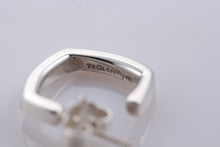 Load image into Gallery viewer, Tiffany &amp; Co. Silver Frank Gehry Mini Torque Square Hoop Earrings

