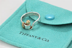 Tiffany & Co. Gold & Silver Hook & Eye Ring Vintage Version 2