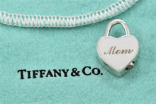 Load image into Gallery viewer, Tiffany &amp; Co. Silver &quot;MOM&quot; Heart Padlock Pendant
