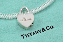 Load image into Gallery viewer, Tiffany &amp; Co. Silver &quot;MOM&quot; Heart Padlock Pendant
